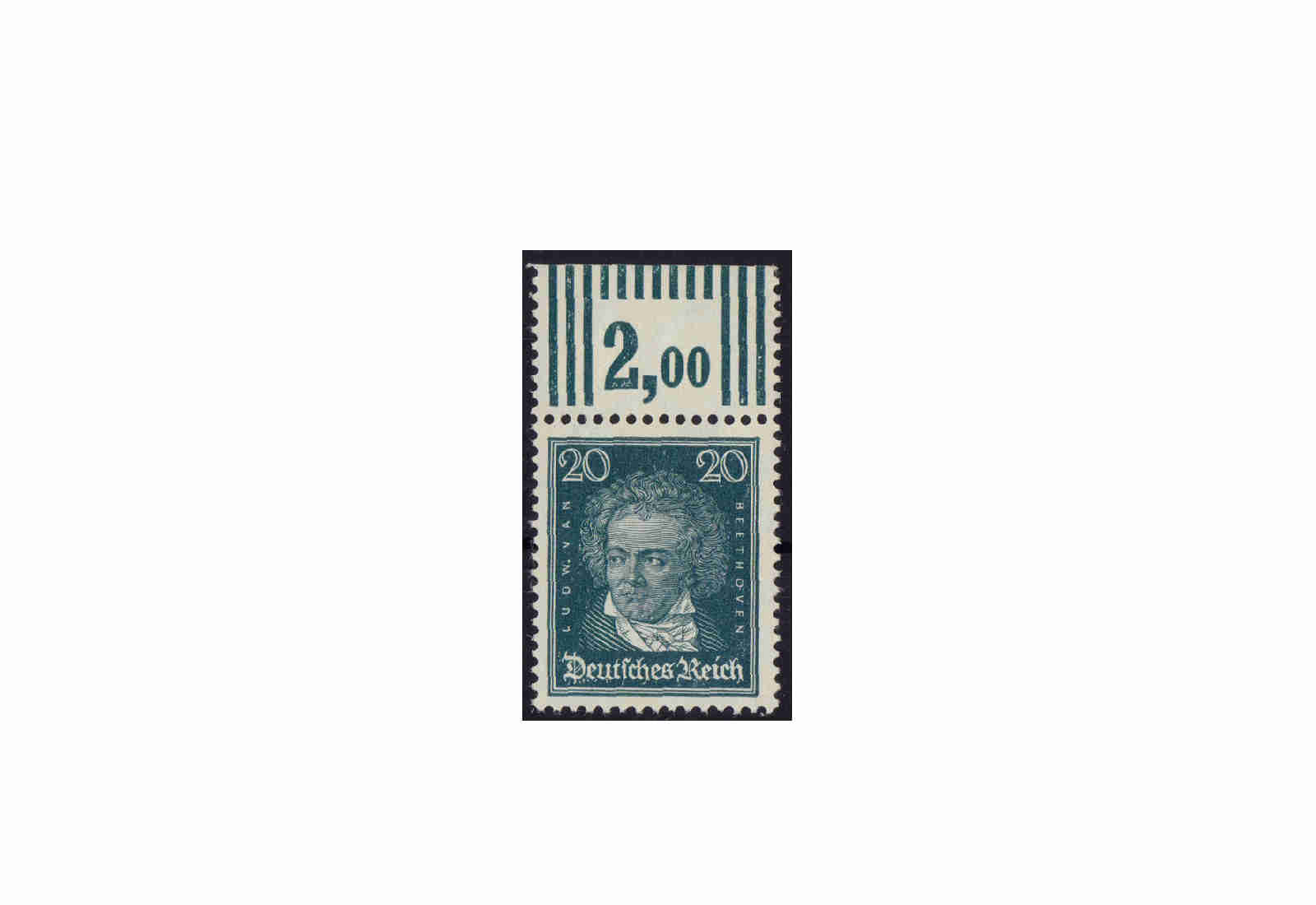 Briefmarke Deutsches Reich Ludwig van Beethoven 1926 Michel-Nr. W OR postfrisch