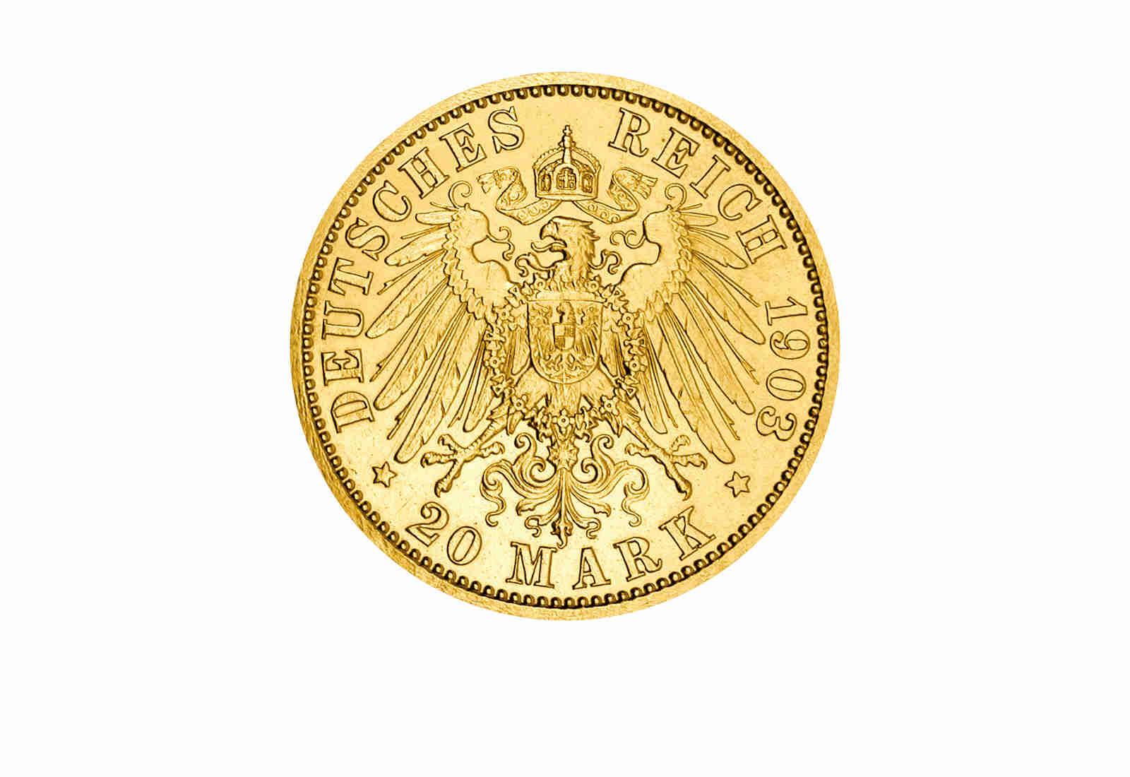 20 Mark 1894-1914 Kaiserreich Wilhelm II Württemberg Jaeger-Nr. 296