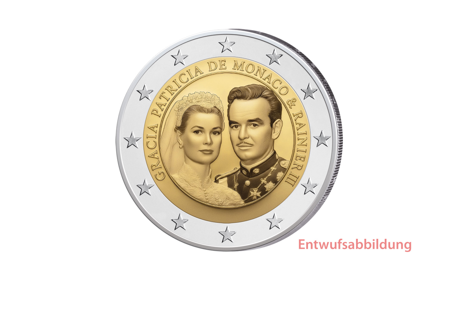 2 Euro 2026 Monaco 70. Hochzeitstag Rainer und Grace