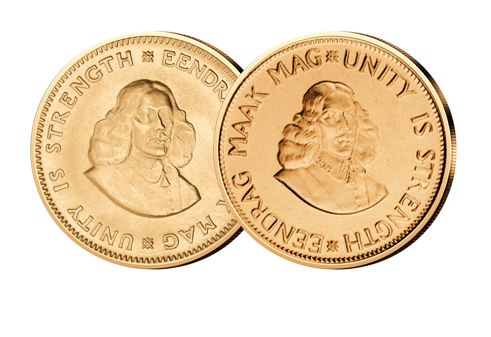 1 & 2 Rand Gold-Set Südafrika