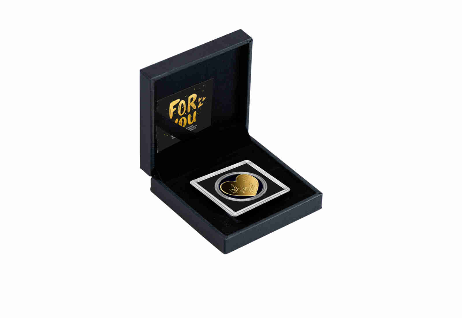 Goldmünze Motiv "Ich liebe Dich" 999/1000 Gold Geschenk