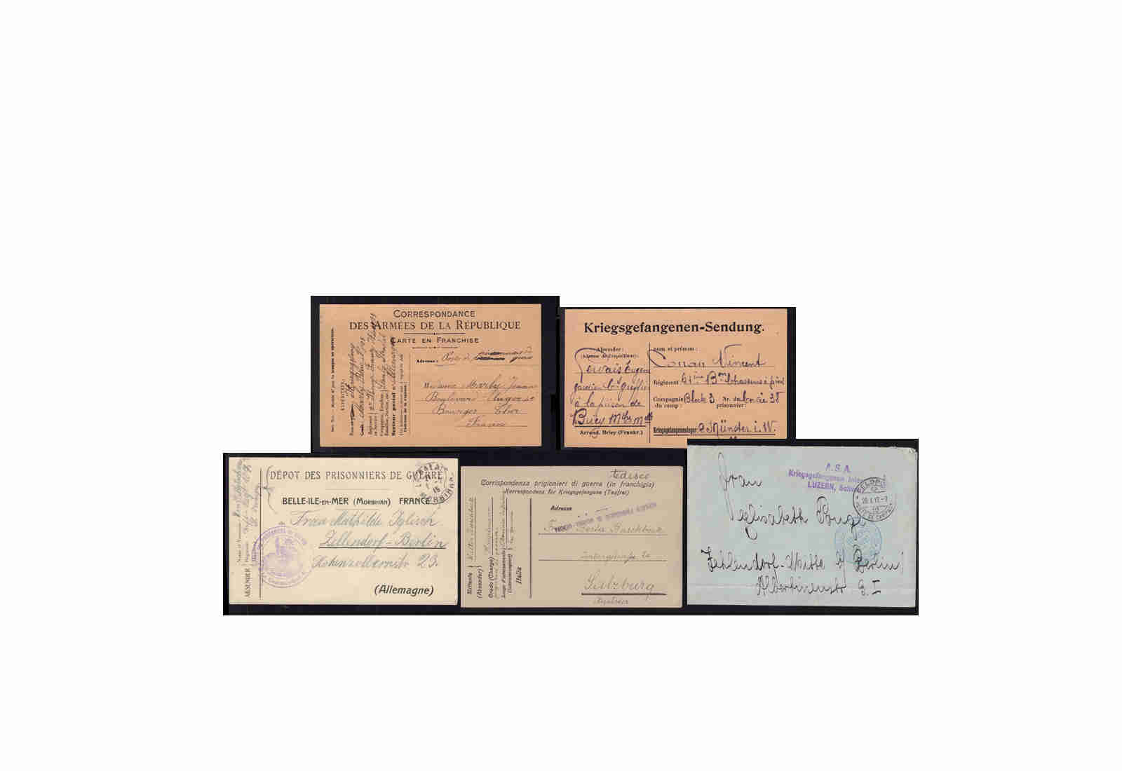 Dt. Reich Kriegsgefangenenpost 1. Weltkrieg 1914 - 1918