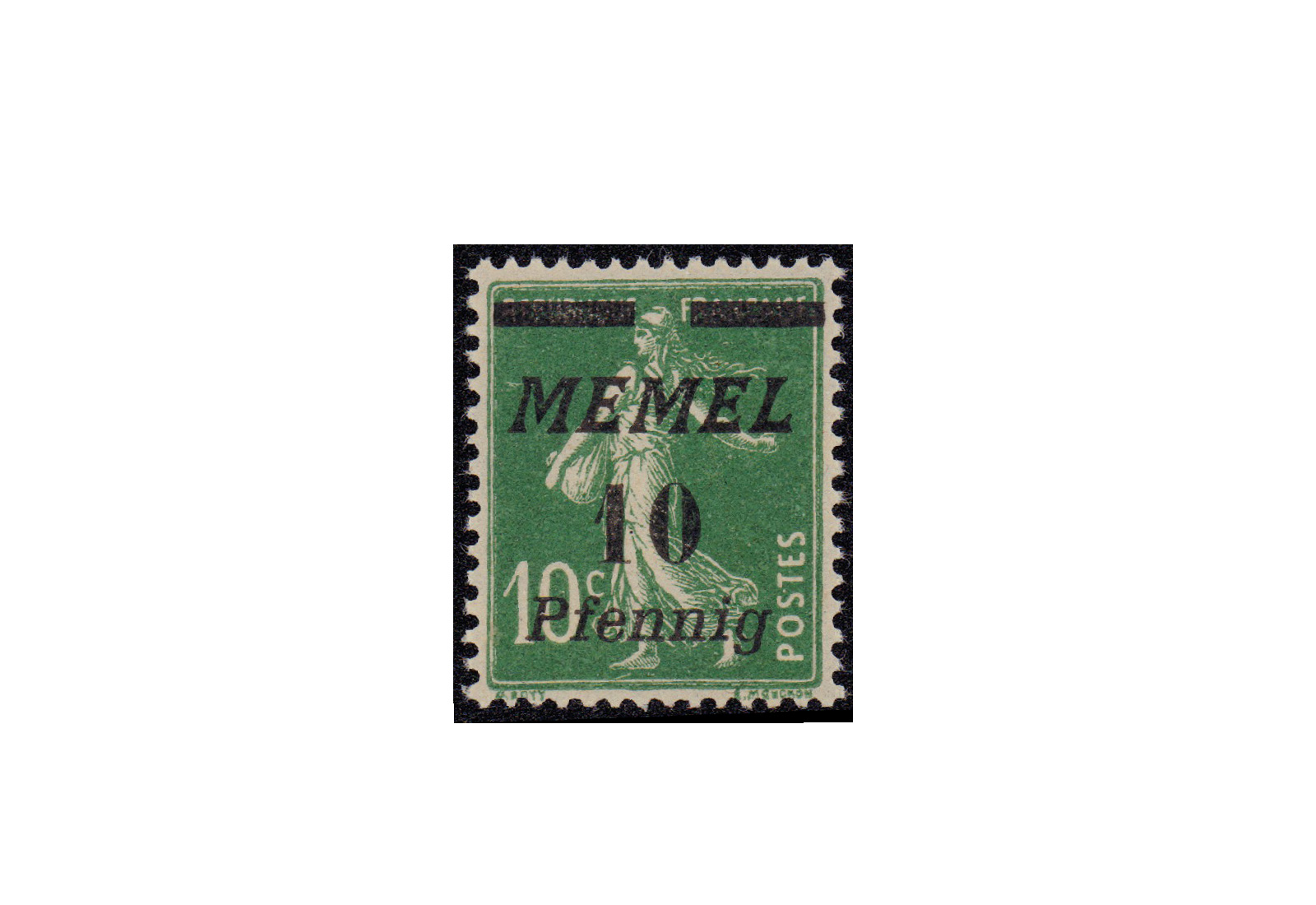 Briefmarke Memel/Deutsche Gebiete 1922 Michel-Nr. 54 b postfrisch geprüft