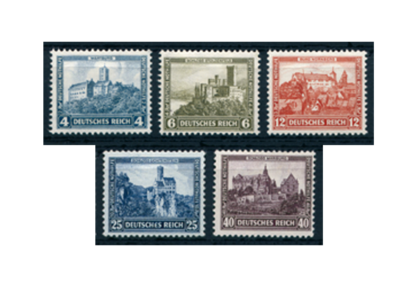 Briefmarken Deutsches Reich 1932 Michel-Nr. 474/478 postfrisch