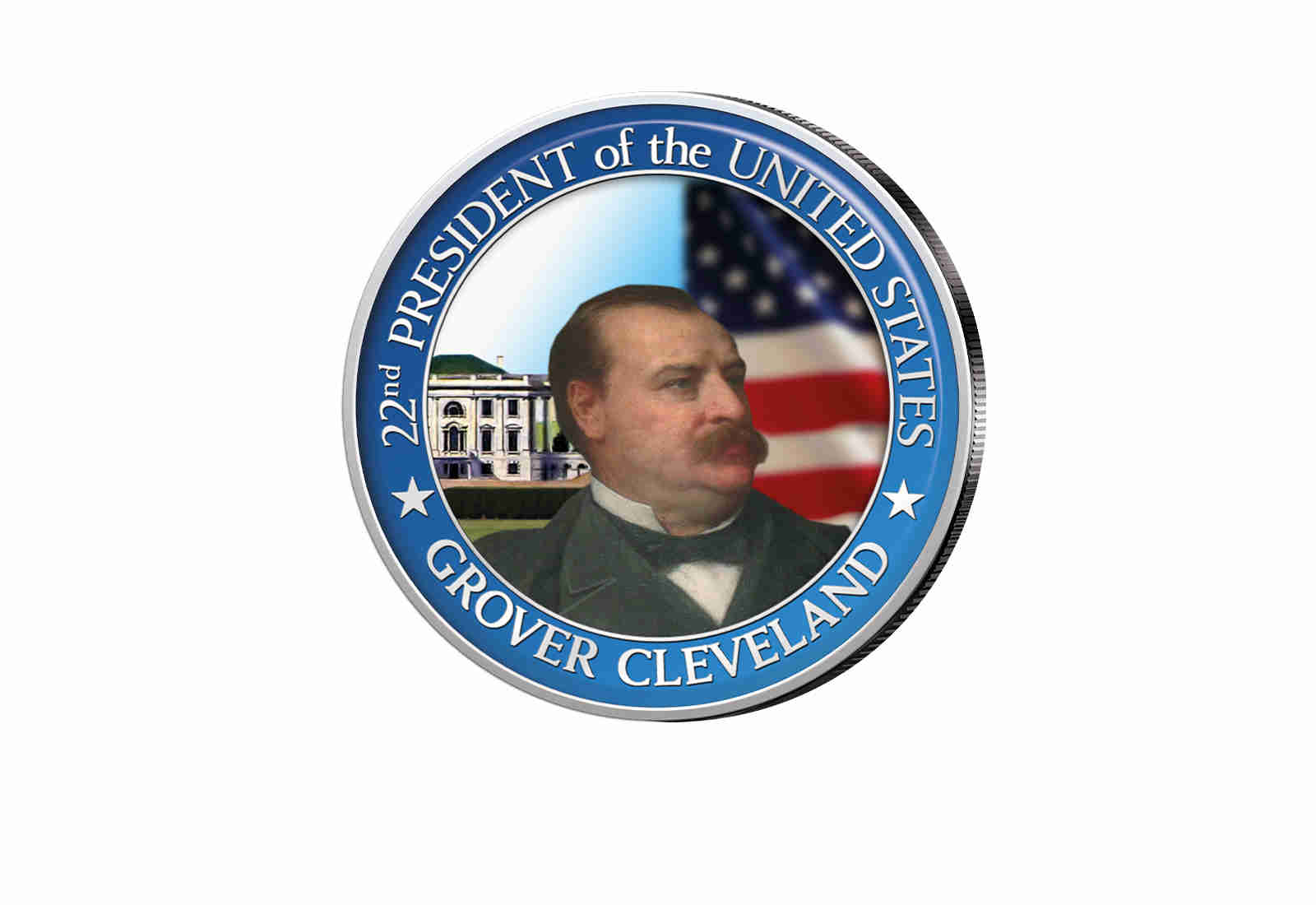 ½ Kennedy-Dollar USA mit Farbapplikation Grover Cleveland Serie: Presidents of the US