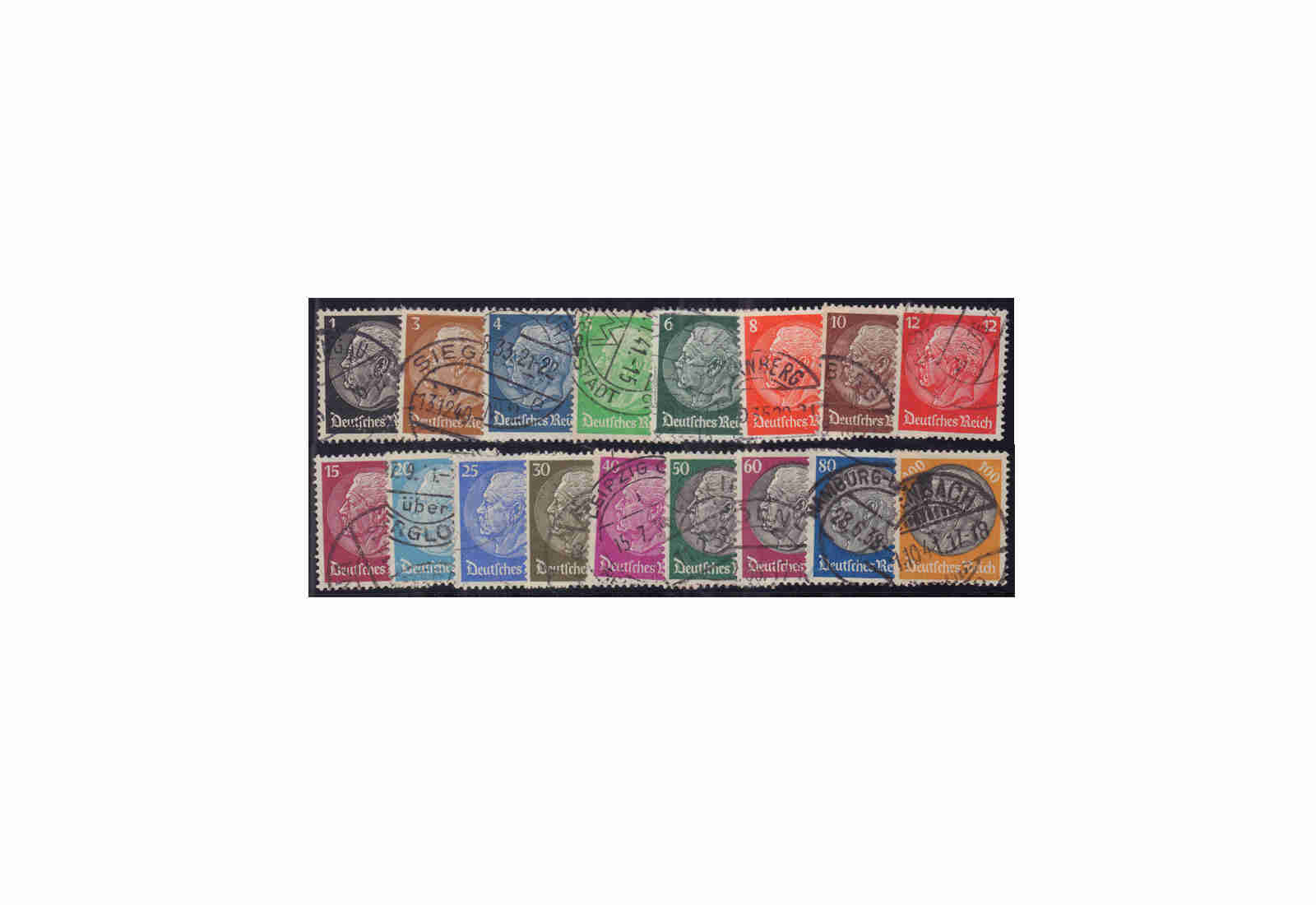 Deutsches Reich Mi.Nr. 512/528 gestempelt