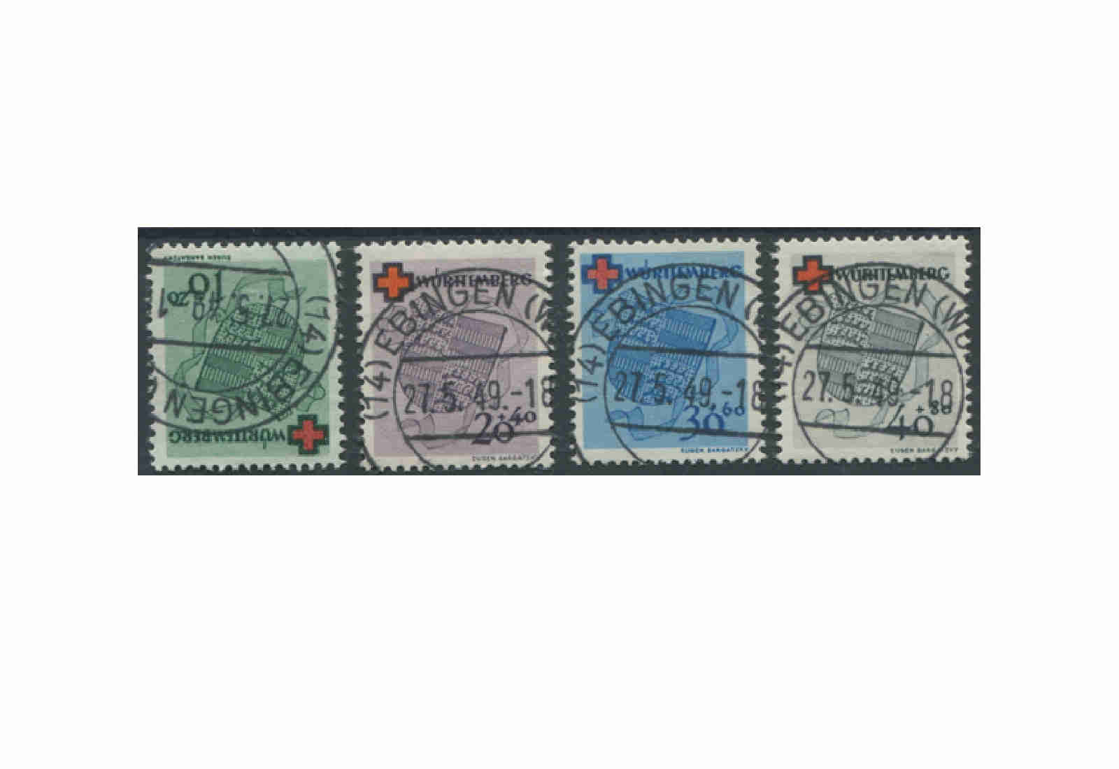 Französische Zone Württemberg Mi.Nr. 40/43 A gestempelt