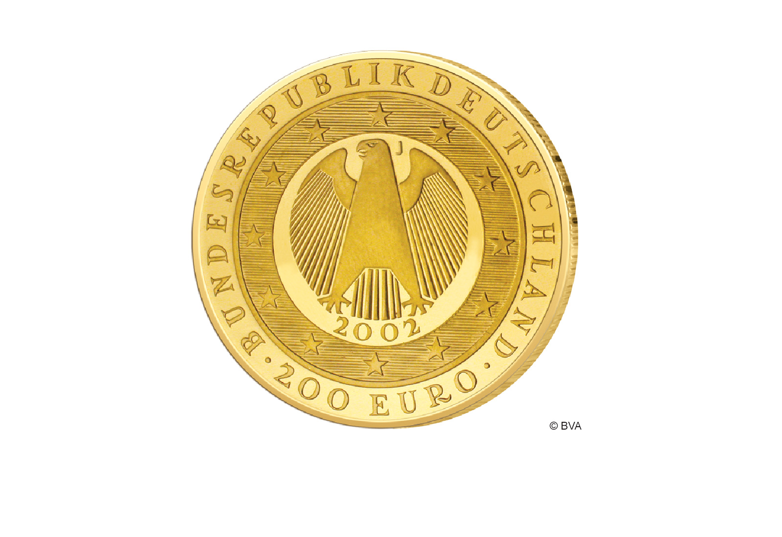 200 Euro Goldmünze 2002 Deutschland Einführung des Euro Prägestätte J