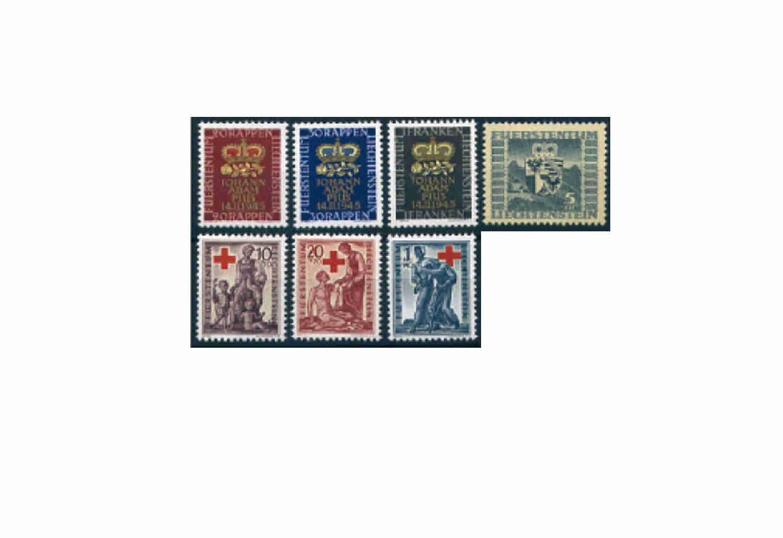 Liechtenstein Jahrgang 1945 gestempelt