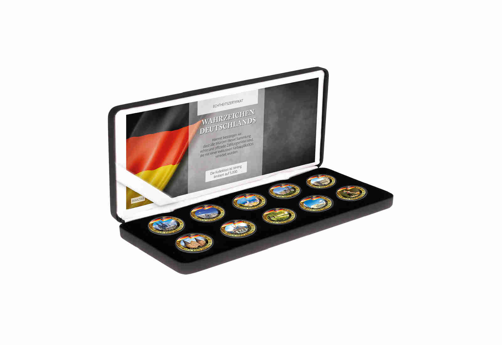 Wahrzeichen Deutschlands 10er Kollektion mit Farbmotiv im Etui