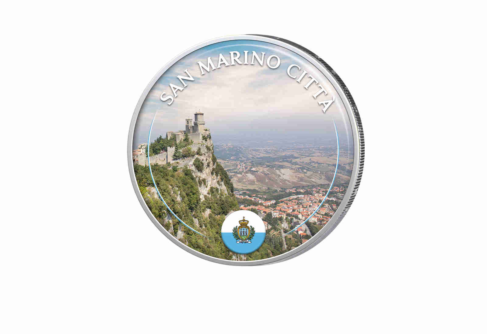 2 Euro mit Farbapplikation San Marino Citta - San Marino