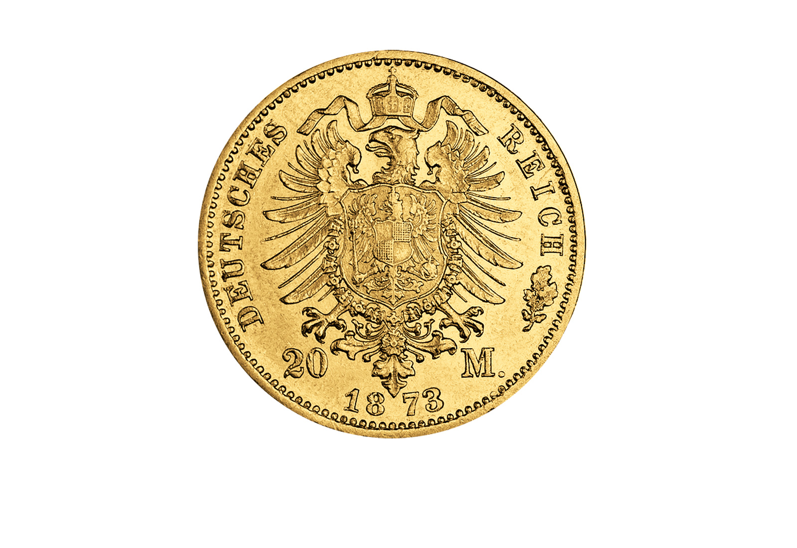 20 Mark 1873 Kaiserreich Wilhelm I. Preußen Jaeger-Nr. 243