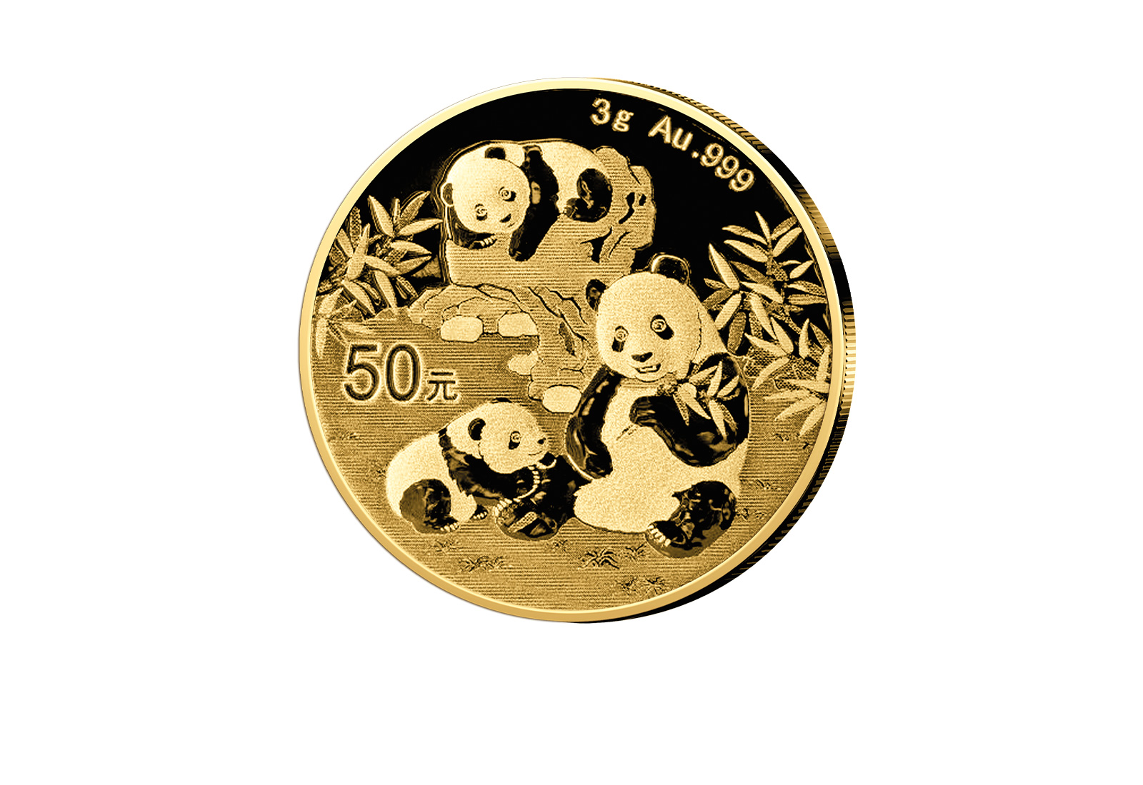 Panda 3 Gramm Gold 2025 China st