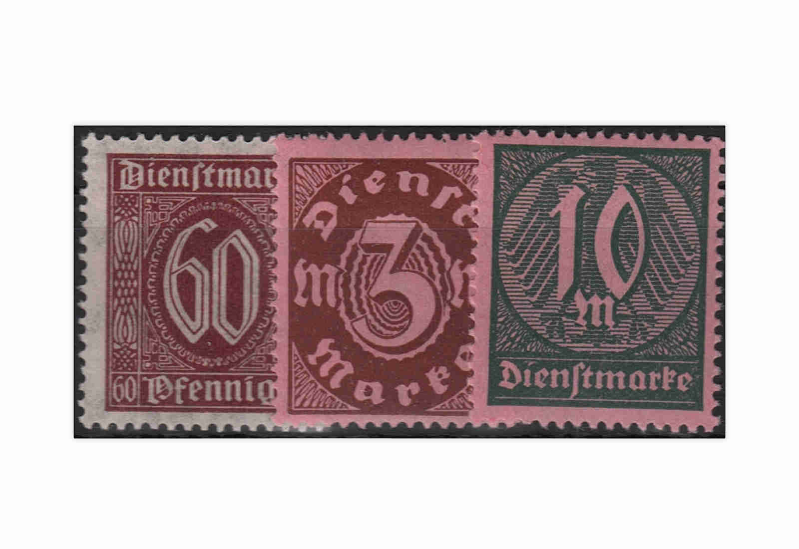 Deutsches Reich mi. Nr. D 66/68 gestempelt