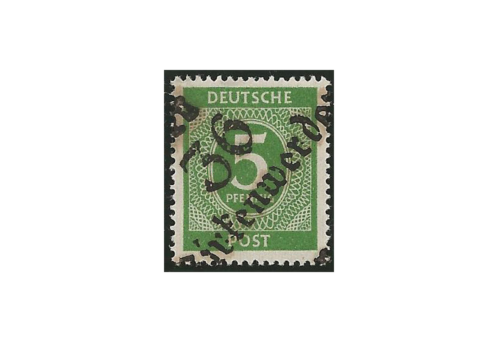 SBZ Bezirkshandstempel - Ziffernausgabe 1948 Michel Nr. I b gestempelt geprüft