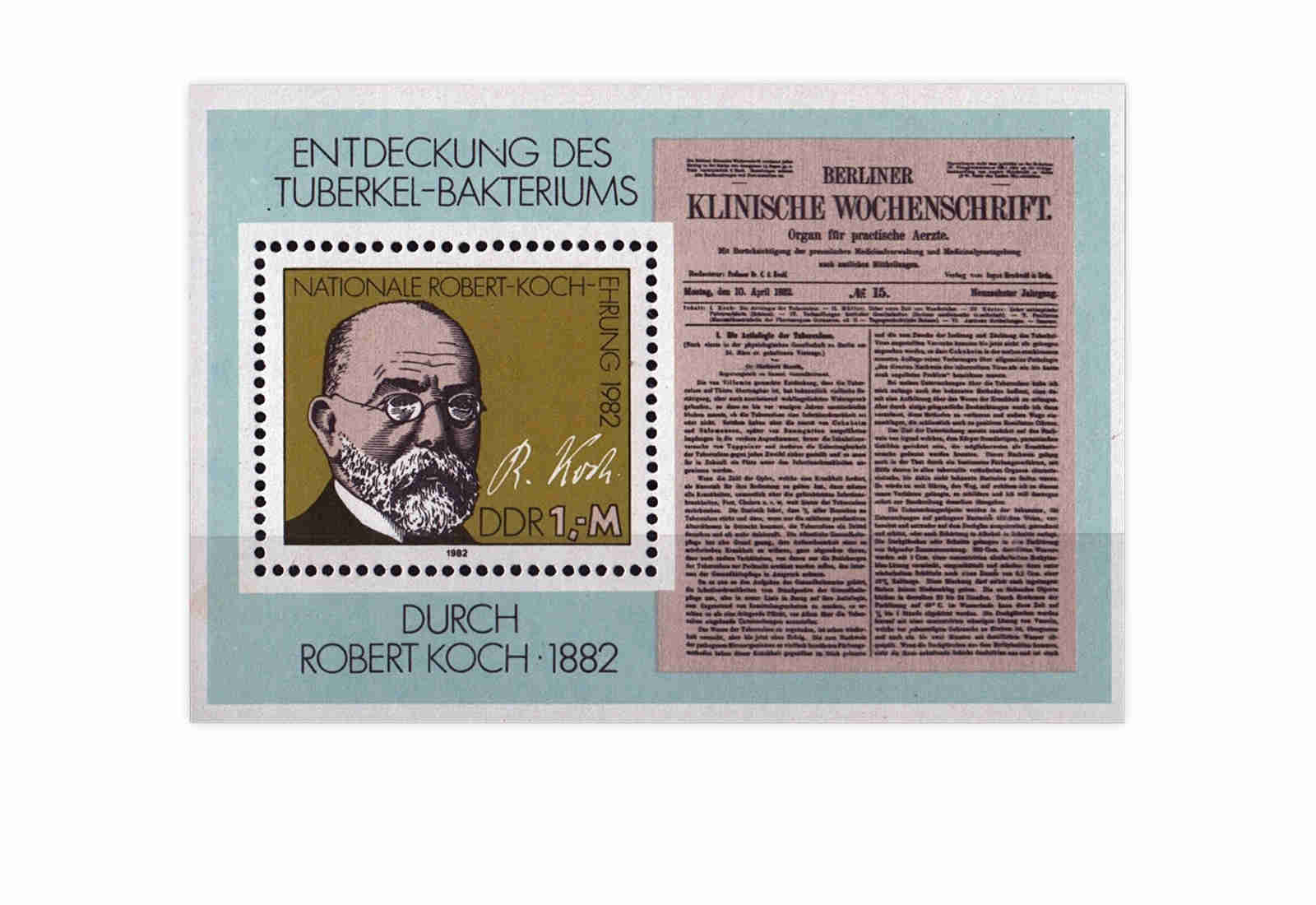 DDR Block 67 100. Jahrestag Tuberkulose 1982 gestempelt