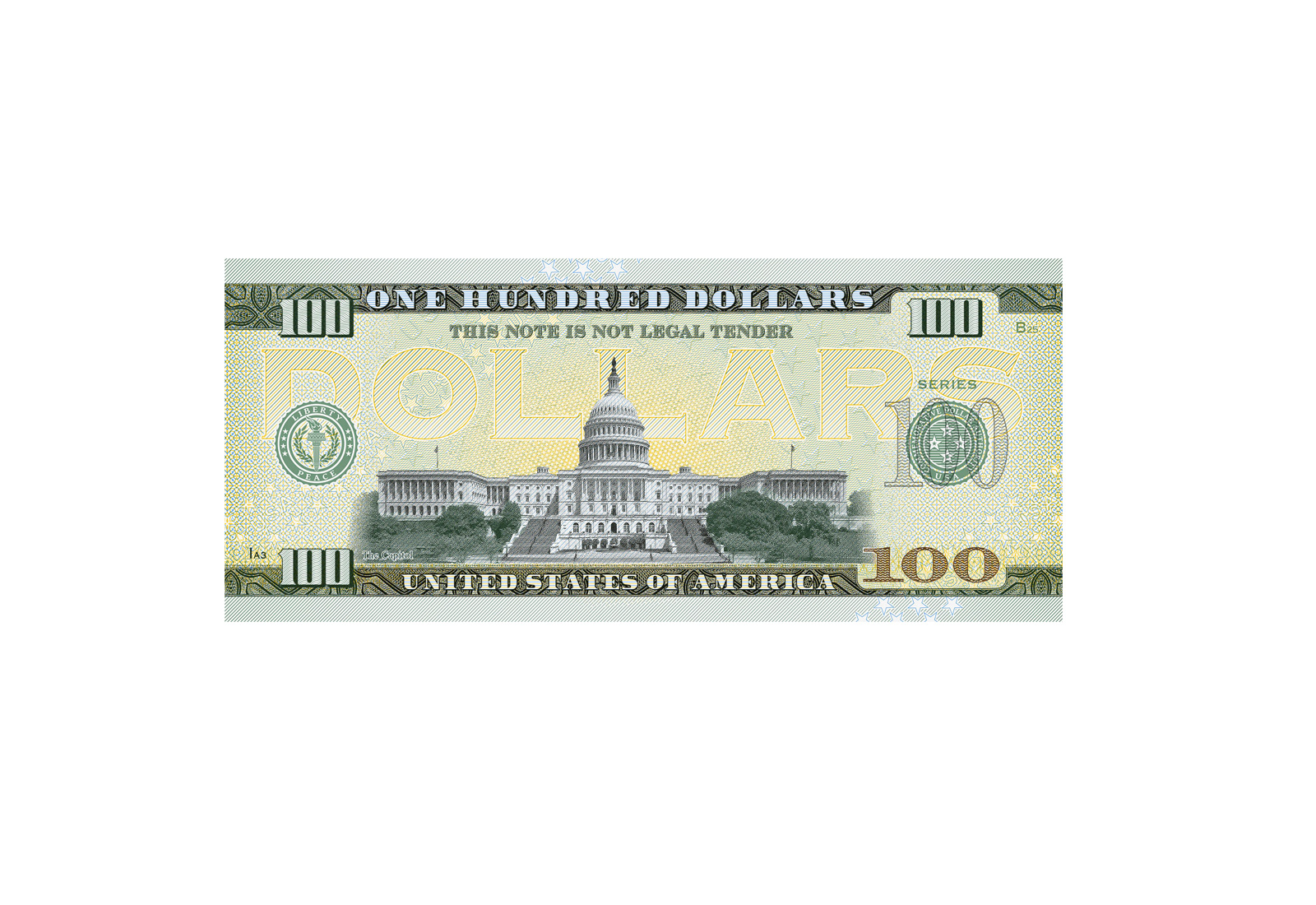Banknote USA 100 Dollars Bald Eagle