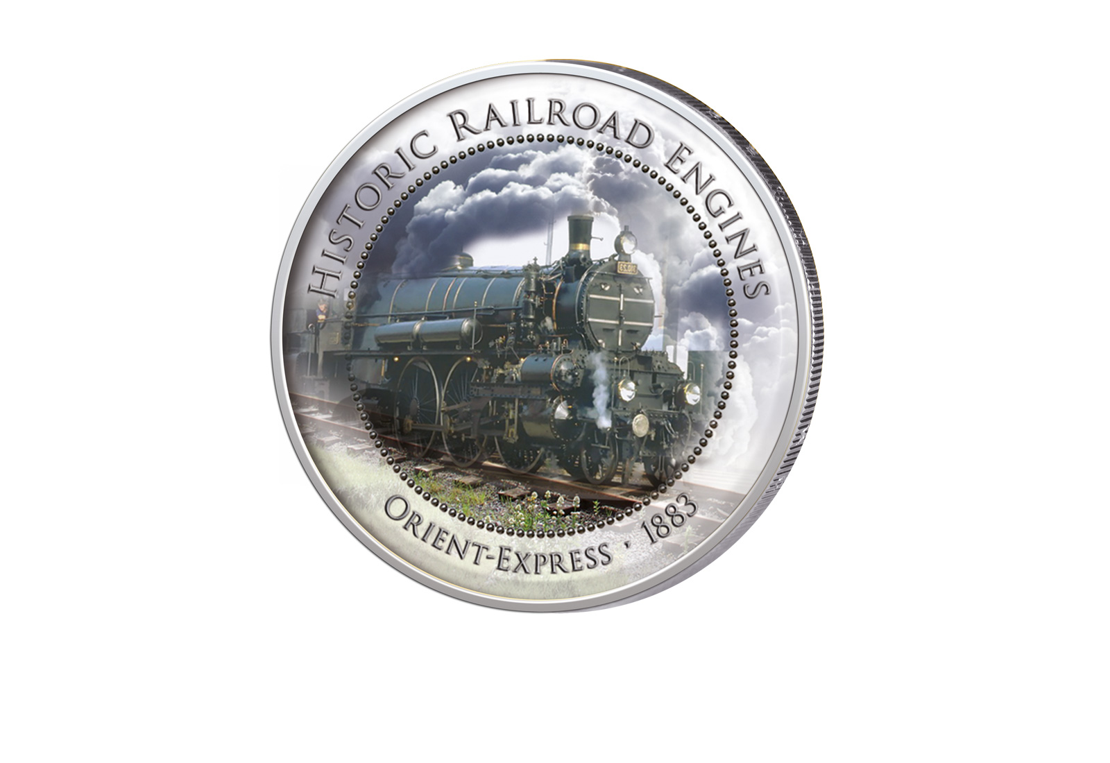 2 Euro Historische Eisenbahnen Orient Express 1883 mit Farbapplikation