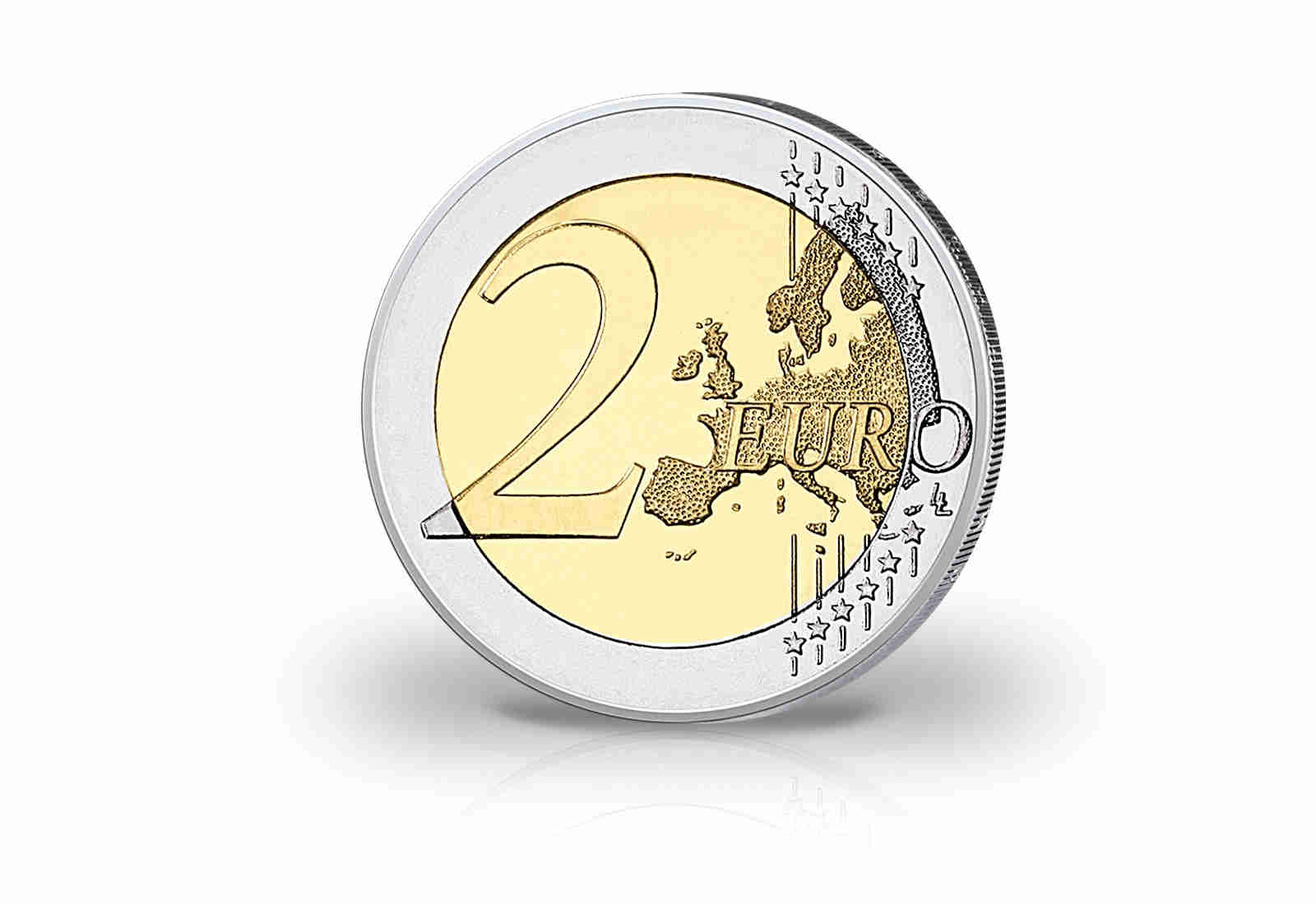 2 Euro 2015 Österreich 30 Jahre Europaflagge