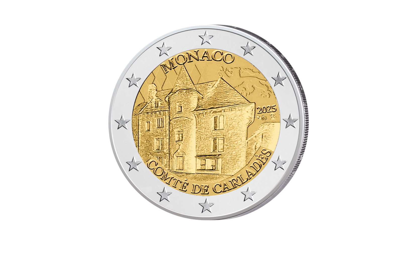 2 Euro 2025 Monaco Das alte Lehnen der Familie Grimaldi: Carladès