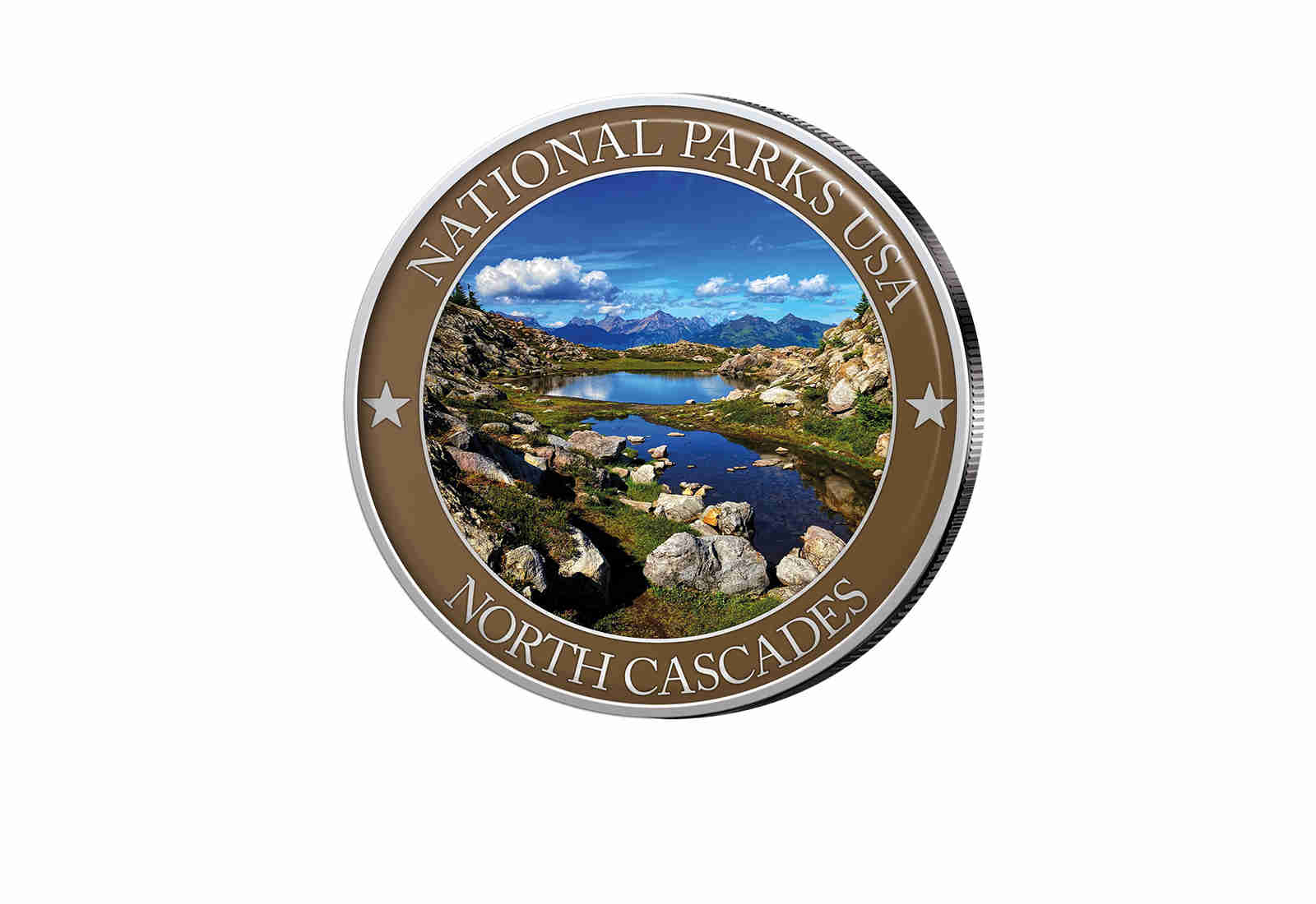 1/2 Dollar USA North Cascades Serie National Parks USA mit Farbapplikation