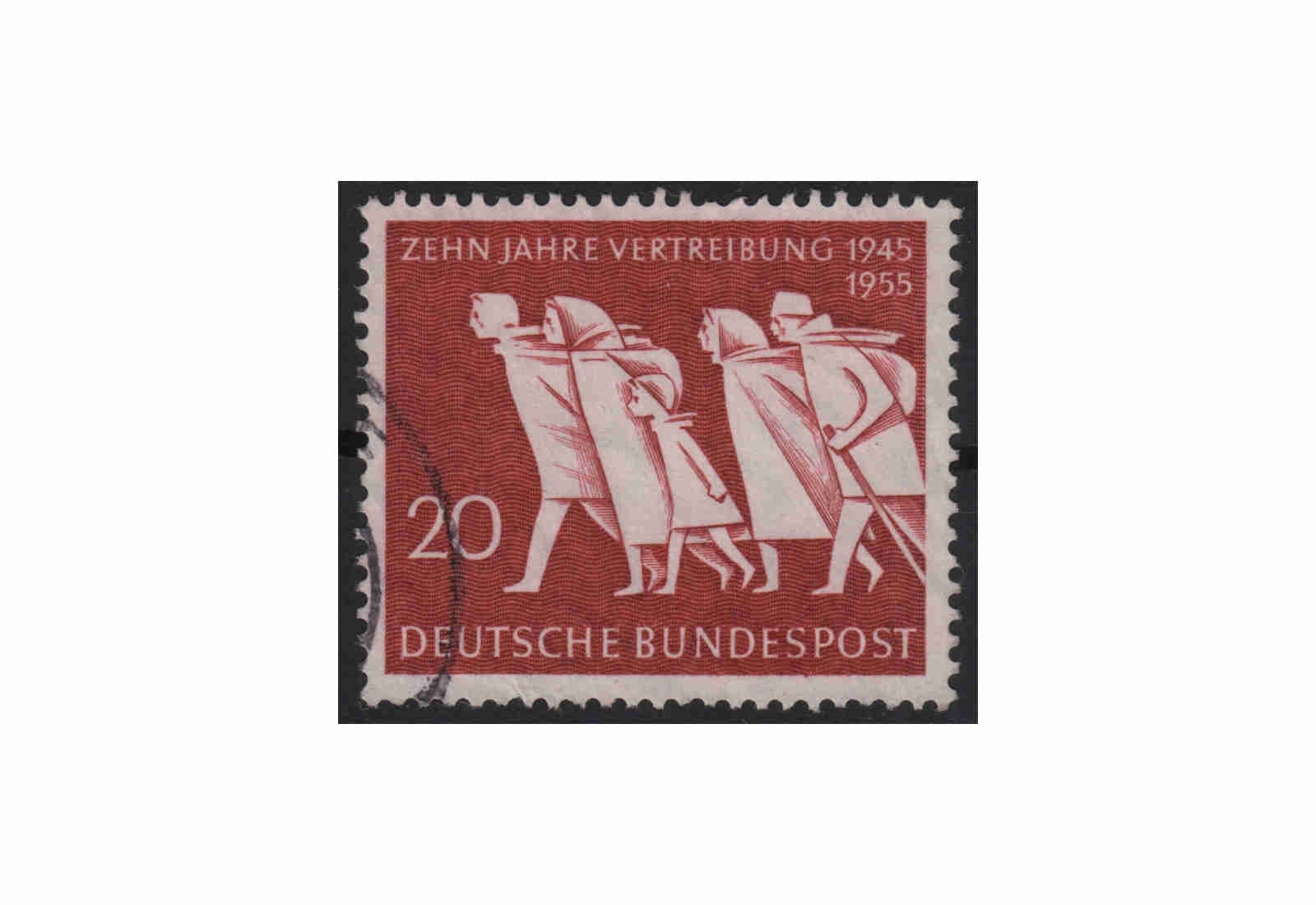 BRD 10 Jahre Vertreibung 1955 Mi.Nr. 215 gestempelt