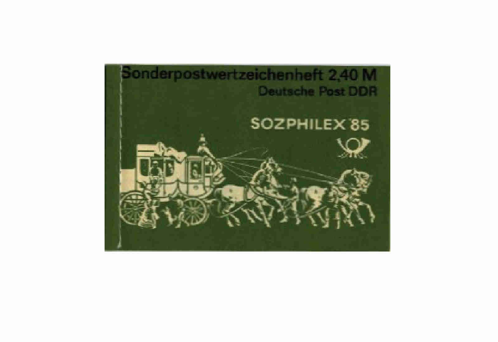 DDR Markenheftchen Sozphilex 1985 MH Mi.Nr. 8 postfrisch