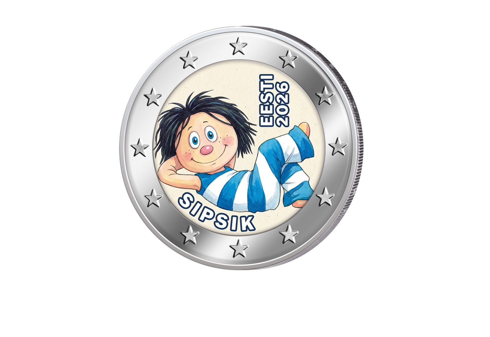 2 Euro 2026 Estland Sipsik mit Farbapplikation