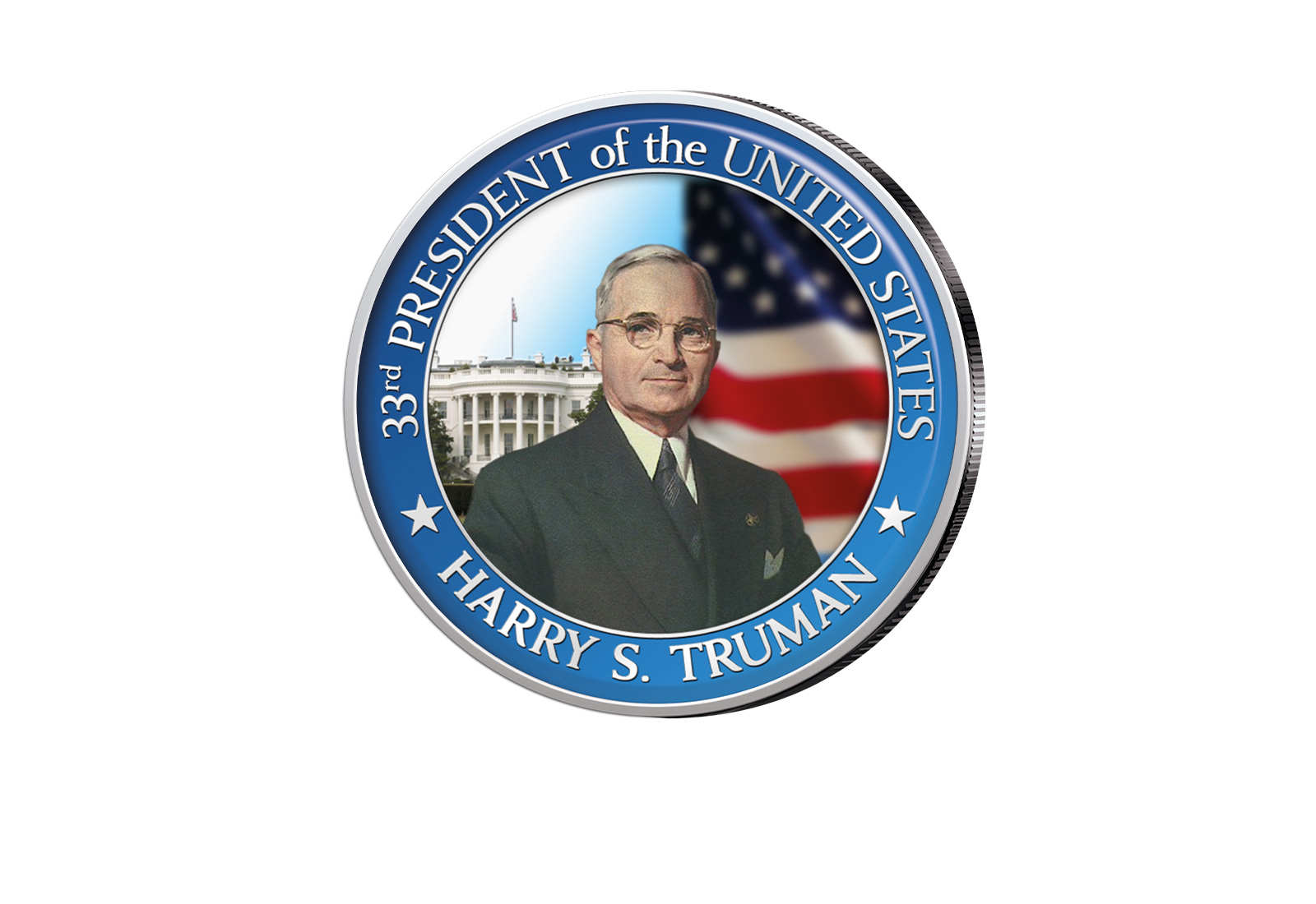 ½ Kennedy-Dollar USA mit Farbapplikation Harry S. Truman Serie: Presidents of the US