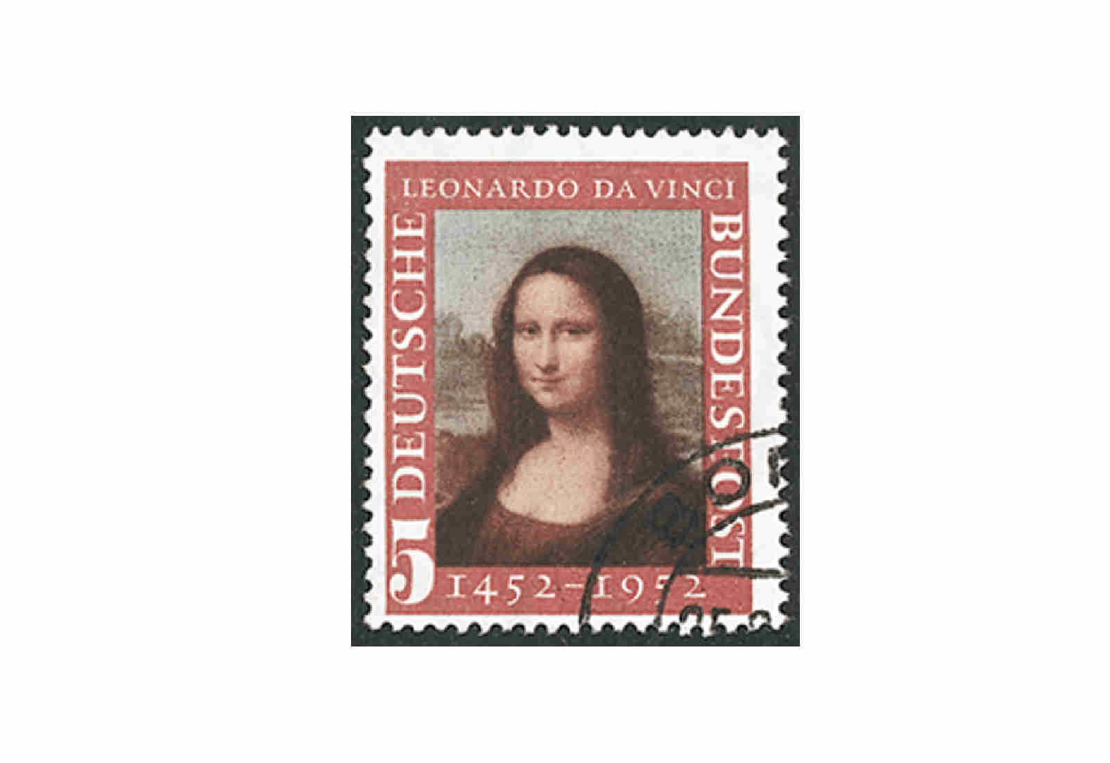 Briefmarke BRD Mona Lisa 1952 Michel-Nr. 148 gestempelt
