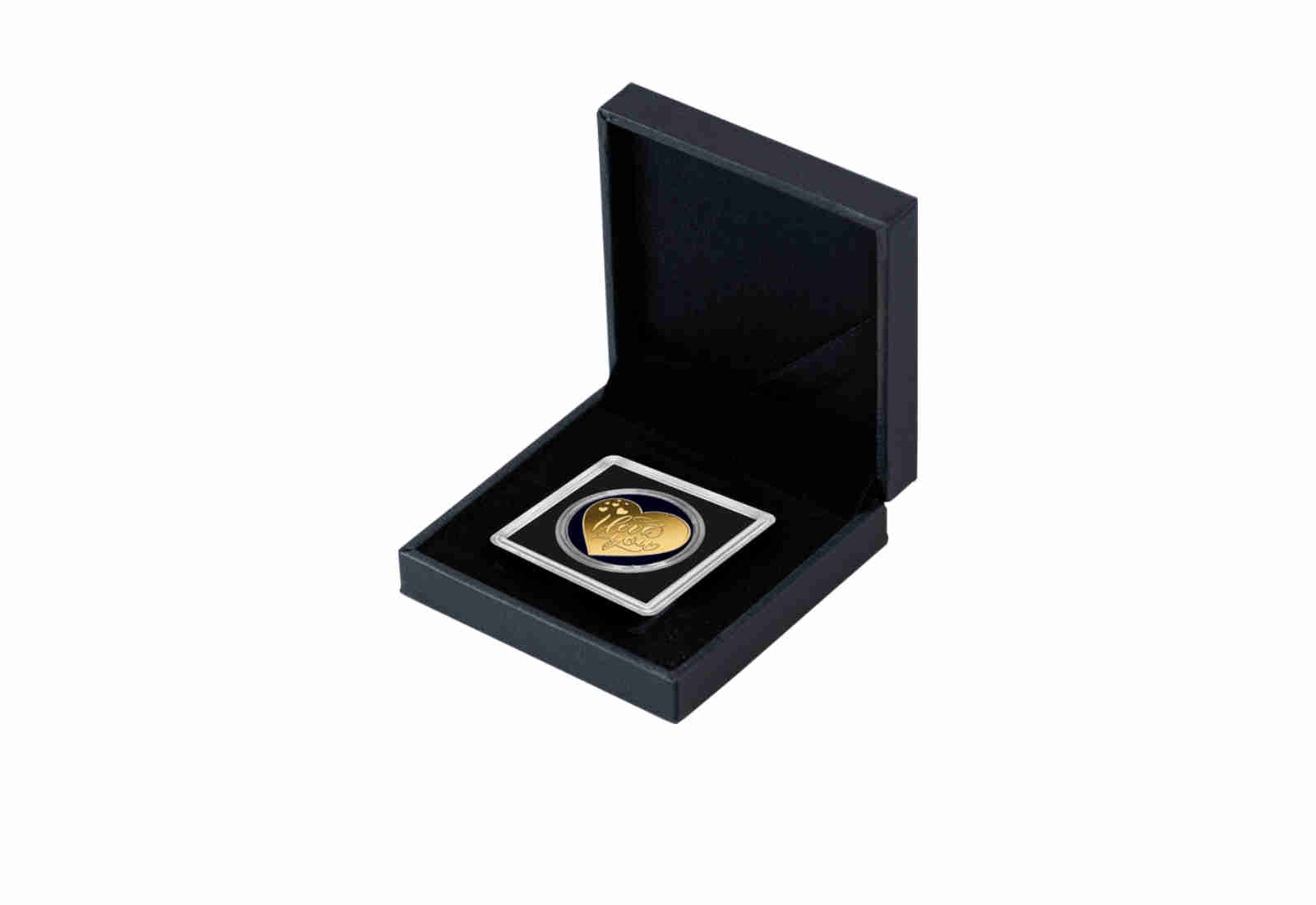 Goldmünze Motiv "I Love You" 999/1000 Gold Geschenk