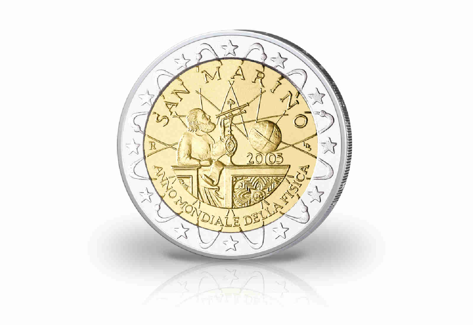 2 Euro 2005 San Marino Galileo Galilei st im Blister