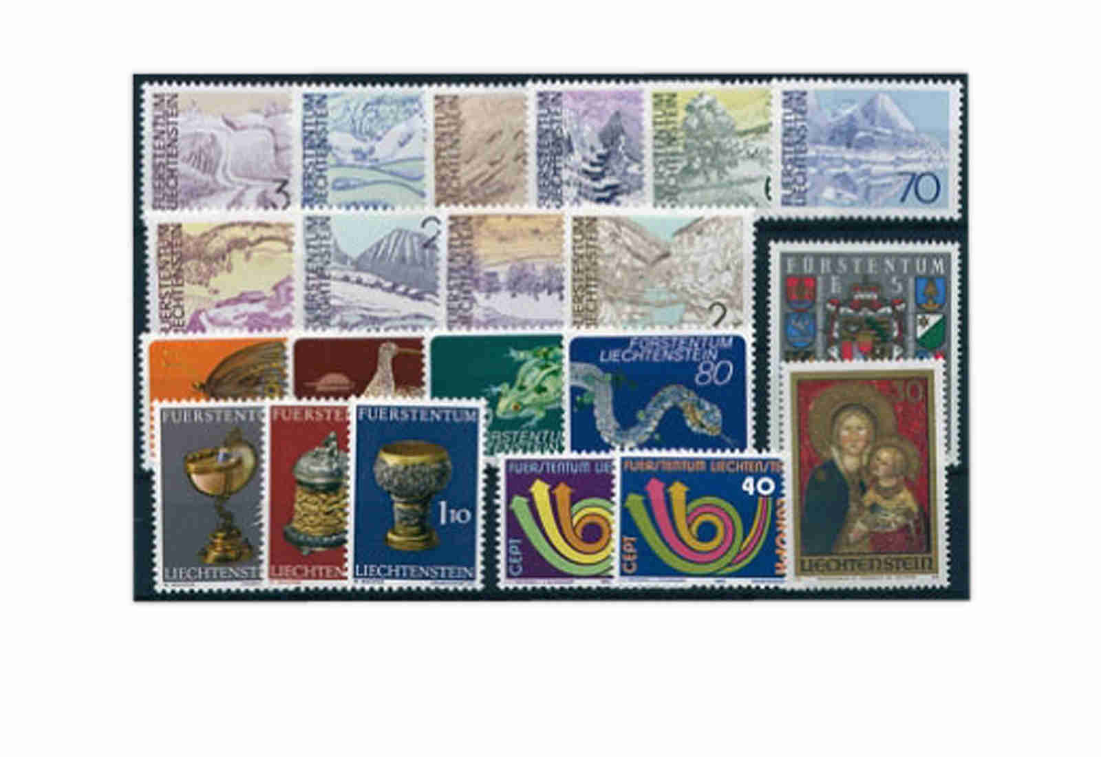 Liechtenstein Jahrgang 1973 gestempelt