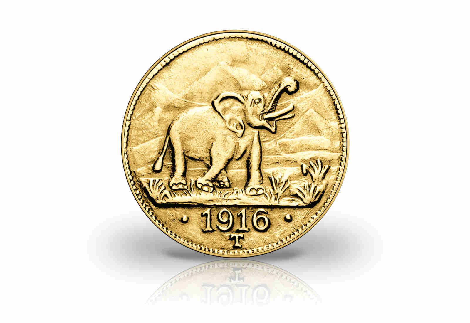 15 Rupien 1916 Kaiserreich Deutsch Ostafrika Gold Elefant
