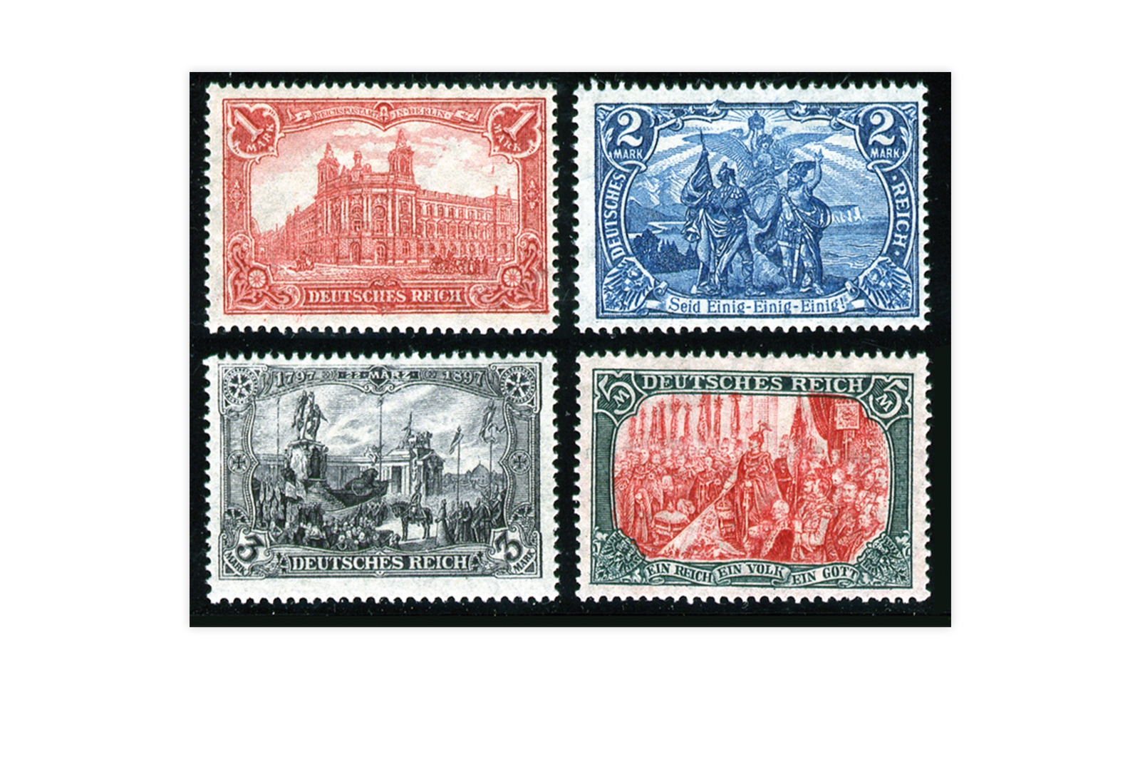 Briefmarken Deutsches Reich Kaiserreich 1905 Michel-Nr. 94/97 B II postfrisch