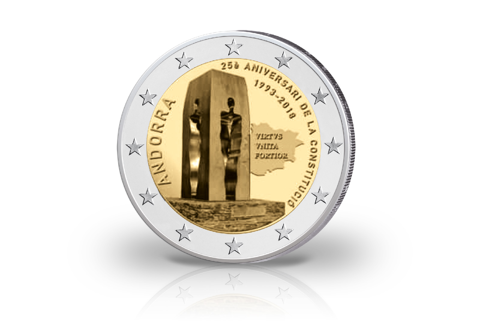 2 Euro 2018 Andorra 25 Jahre Verfassung von Andorra st in Coincard