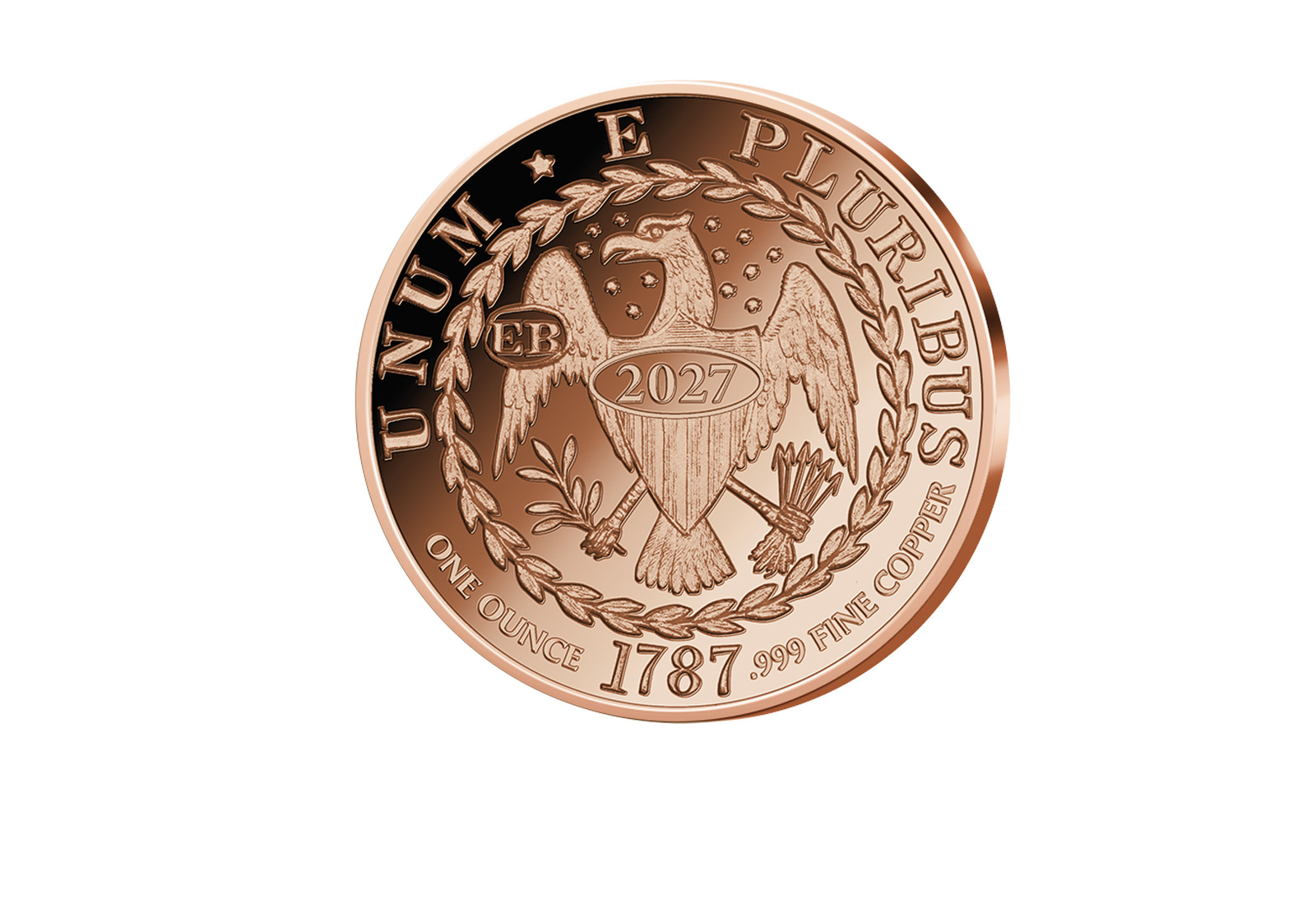 1 oz Kupferausgabe Brasher Doubloon
