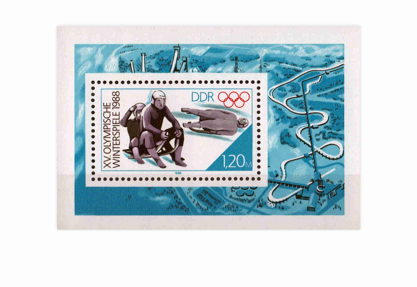 DDR Block 90 Olympische Winterspiele 1988 **