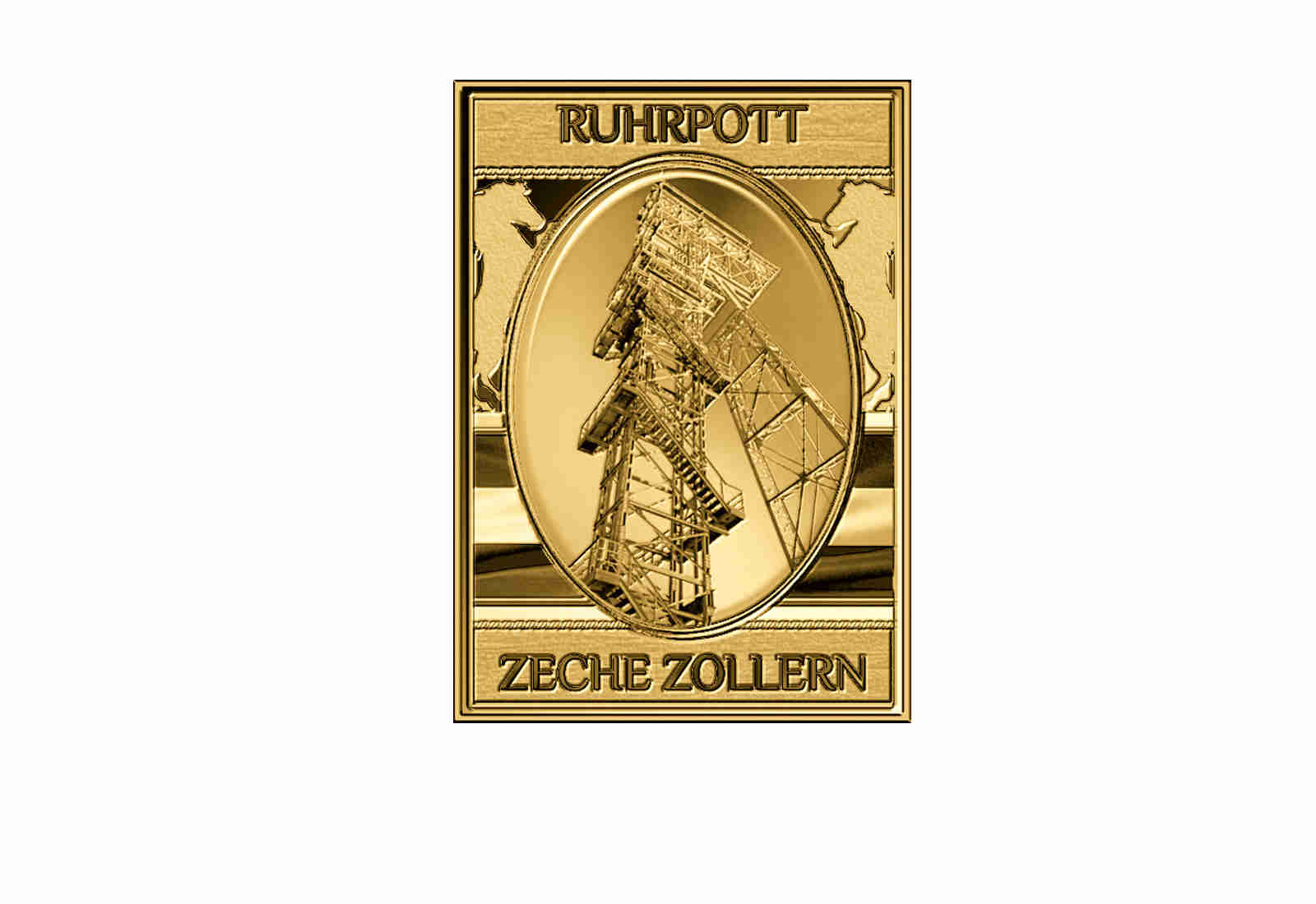 Goldbarren Zeche Zollern - NRW Ruhrpott 999/1000 Gold