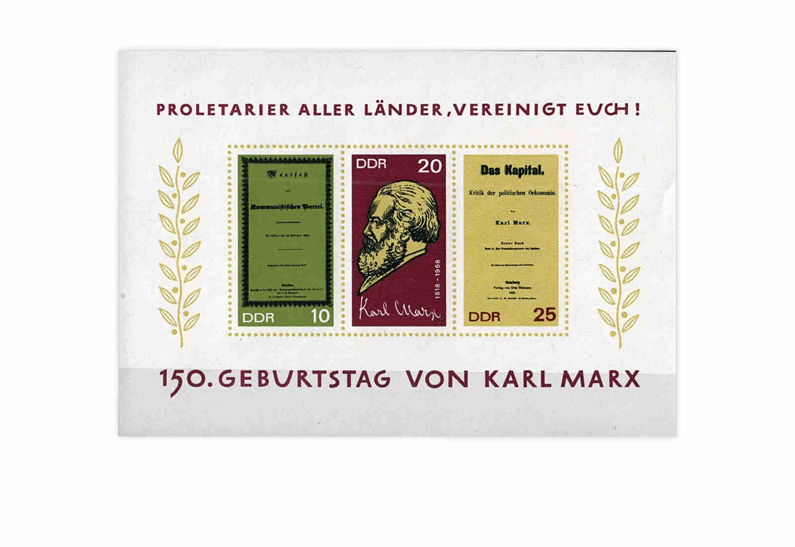 DDR Block 27 150. Geburtstag Karl Marx 1968 gestempelt