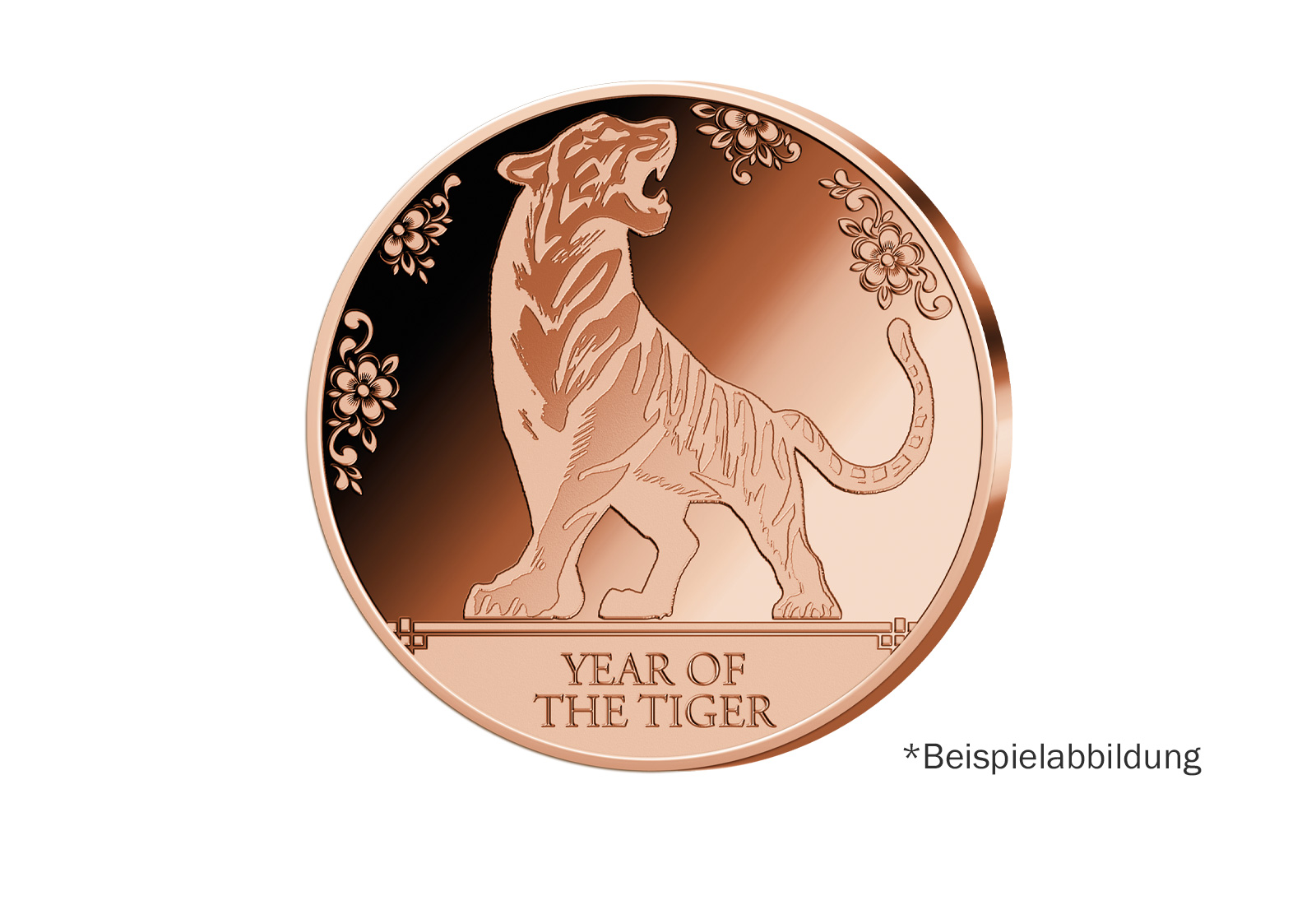 Neuprägung 1 oz 999/1000 Kupfer China Tierkreiszeichen Jahr des Tigers