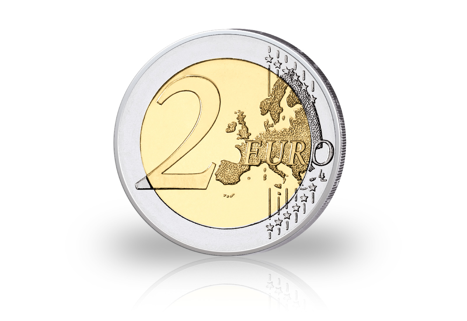 2 Euro 2014 Lettland Milda mit Farbapplikation