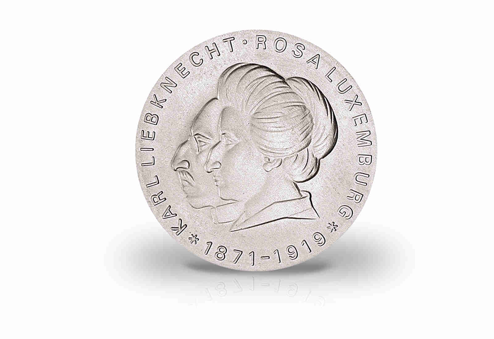 20 Mark Gedenkmünze 1971 DDR Liebknecht, Rosa Luxemburg Jaeger-Nr. 1533