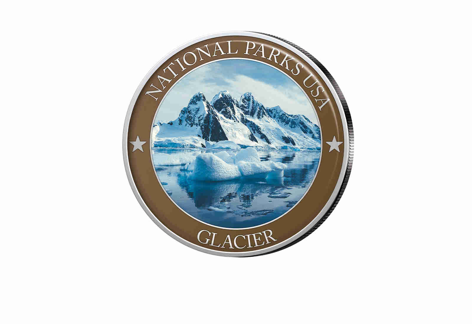 1/2 Dollar USA Glacier Serie National Parks USA mit Farbapplikation