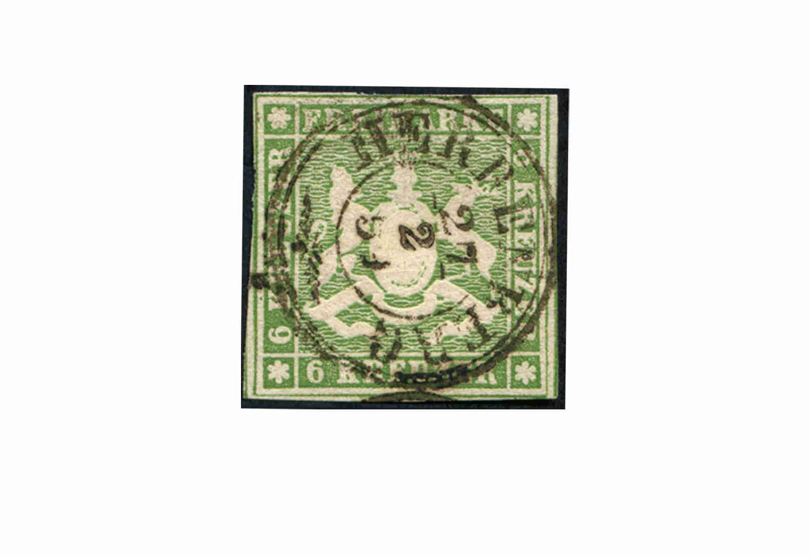 Briefmarke Altdeutschland Württemberg Freimarke 1857 Michel-Nr. 8 gestempelt