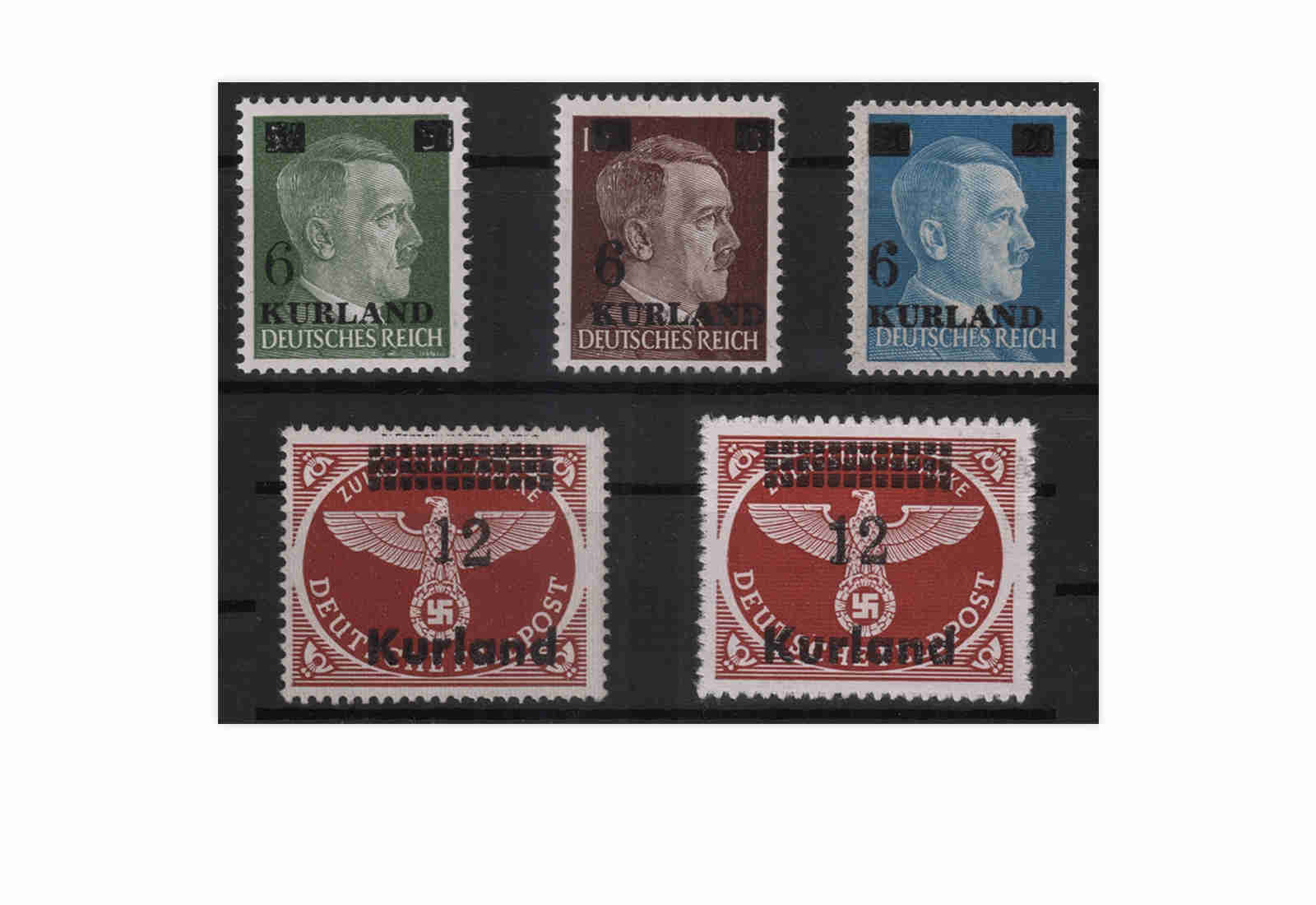 Kurland Michel-Nr. 1/3 und 4 A/B postfrisch
