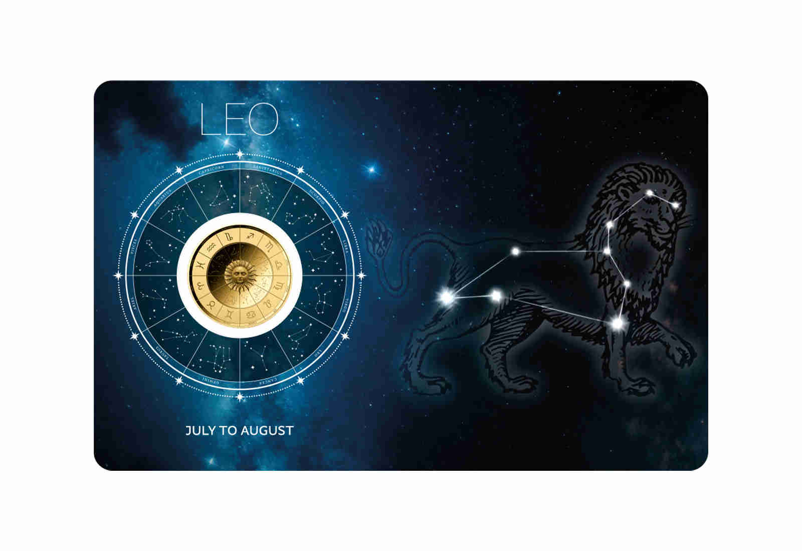 Goldmünze Sternzeichen Löwe Coincard 999/1000 Gold Geschenk
