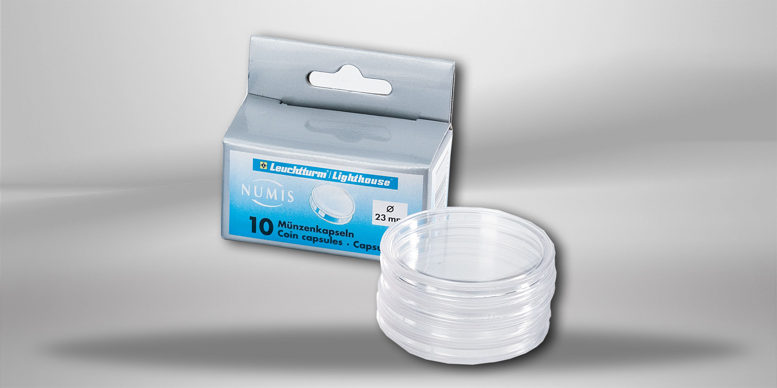 [22,5 mm] Leuchtturm Münzkapseln im 10er Pack