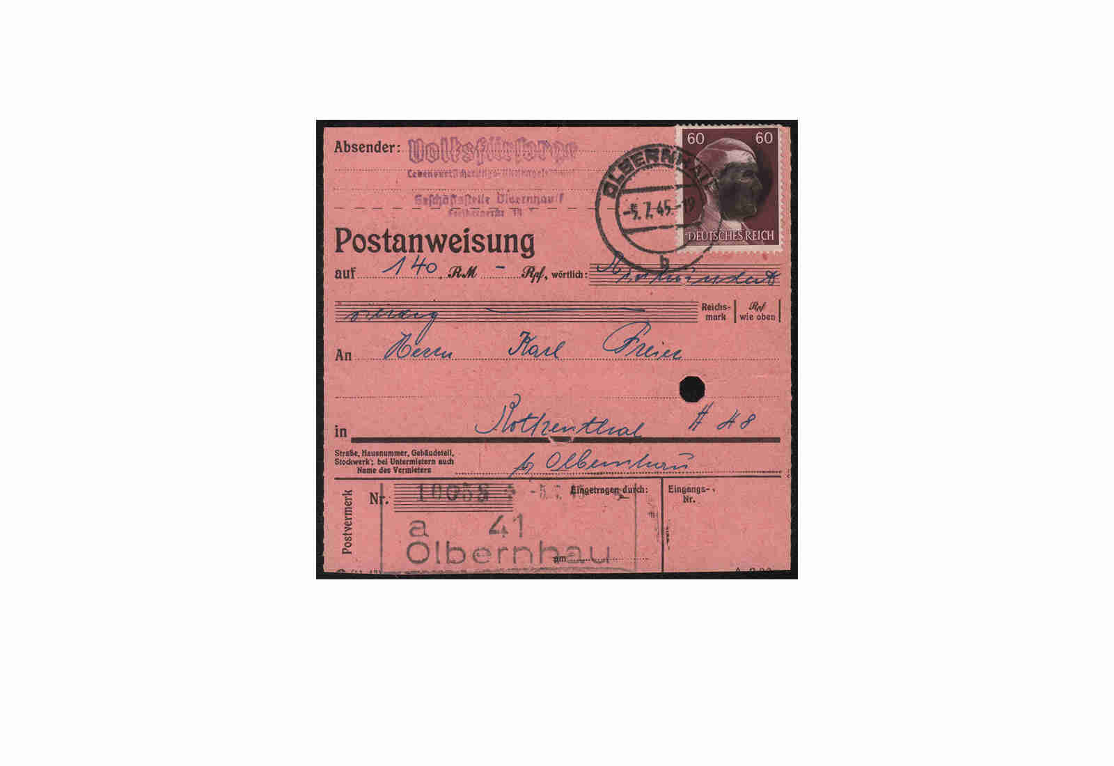 SBZ Sächsische Schwärzung 1945 Michel Nr. A 797 EF gestempelt