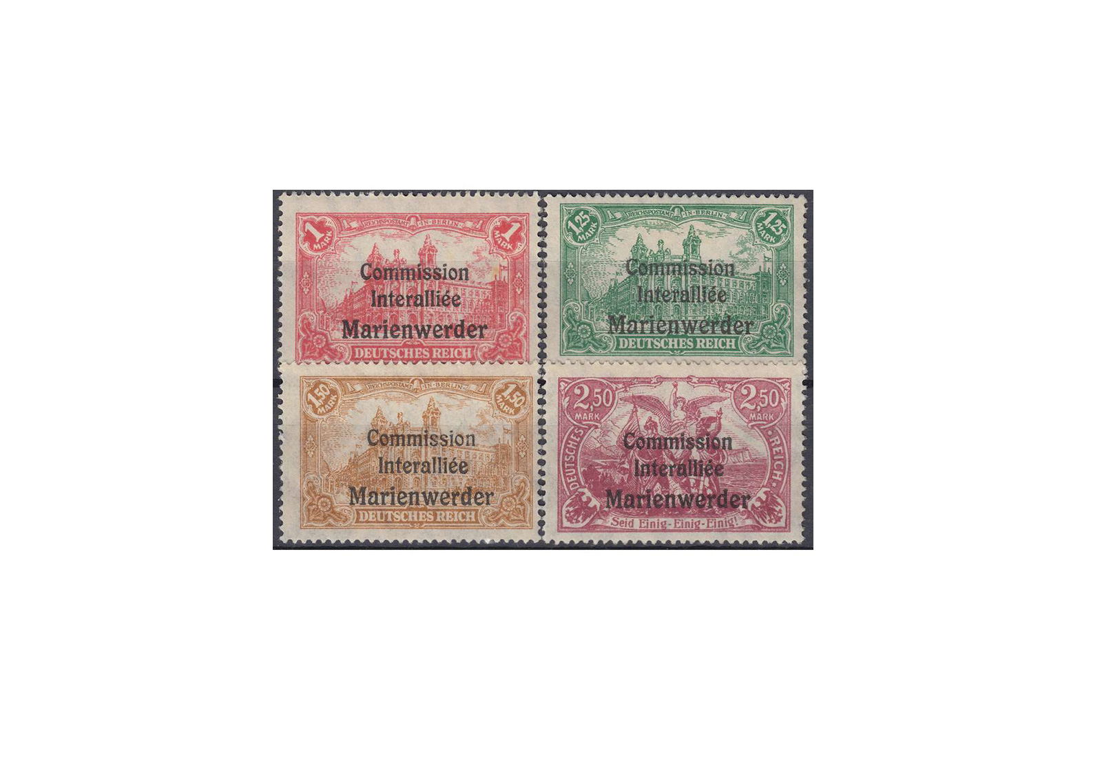 Briefmarken Marienwerder Dt. Abstimmungsgebiete MiNr: 26-29 gest.